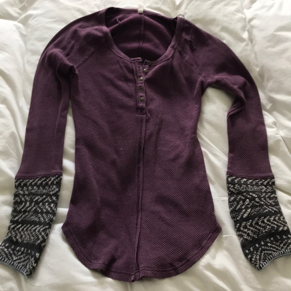Free People Thermal with sweater sleeve